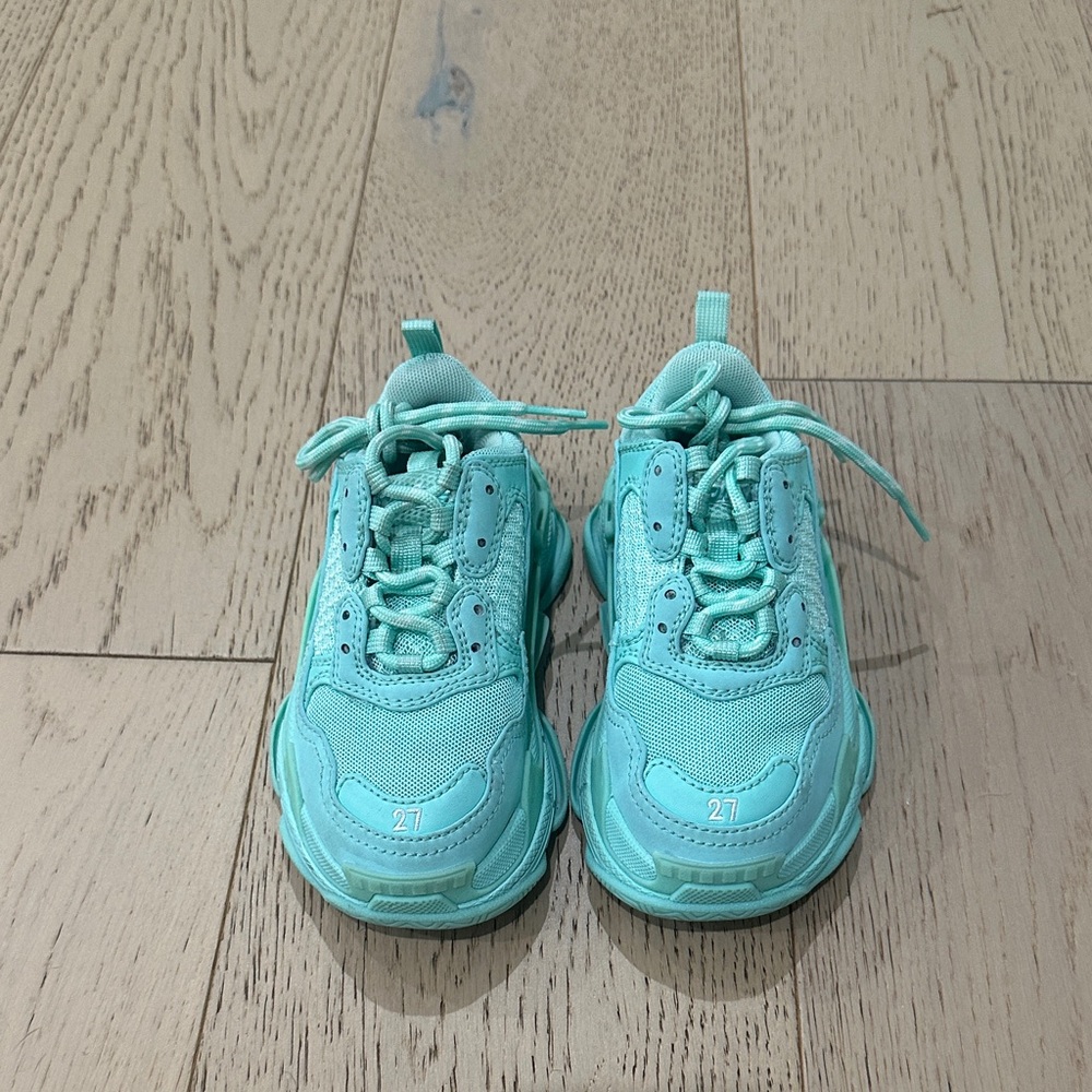 Balenciaga Kids Turquoise Sneakers